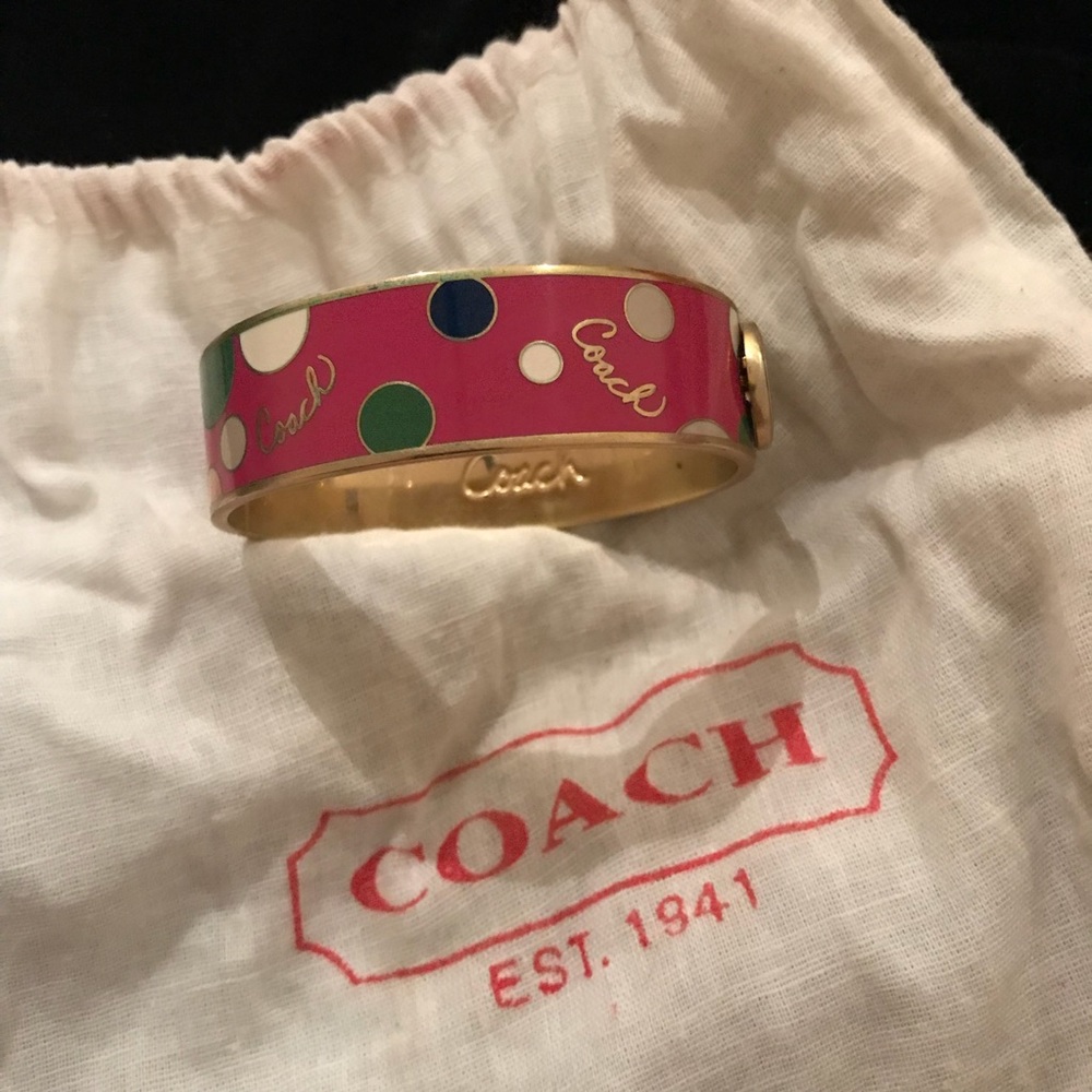 Coach Thick Polka Dot Bangle